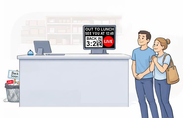 Return Timer display showing countdown to service return